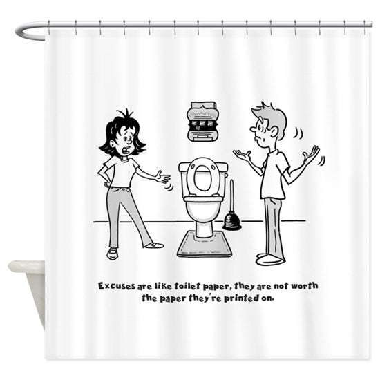 Toilet Seat Excuses Shower Curtain